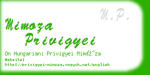 mimoza privigyei business card